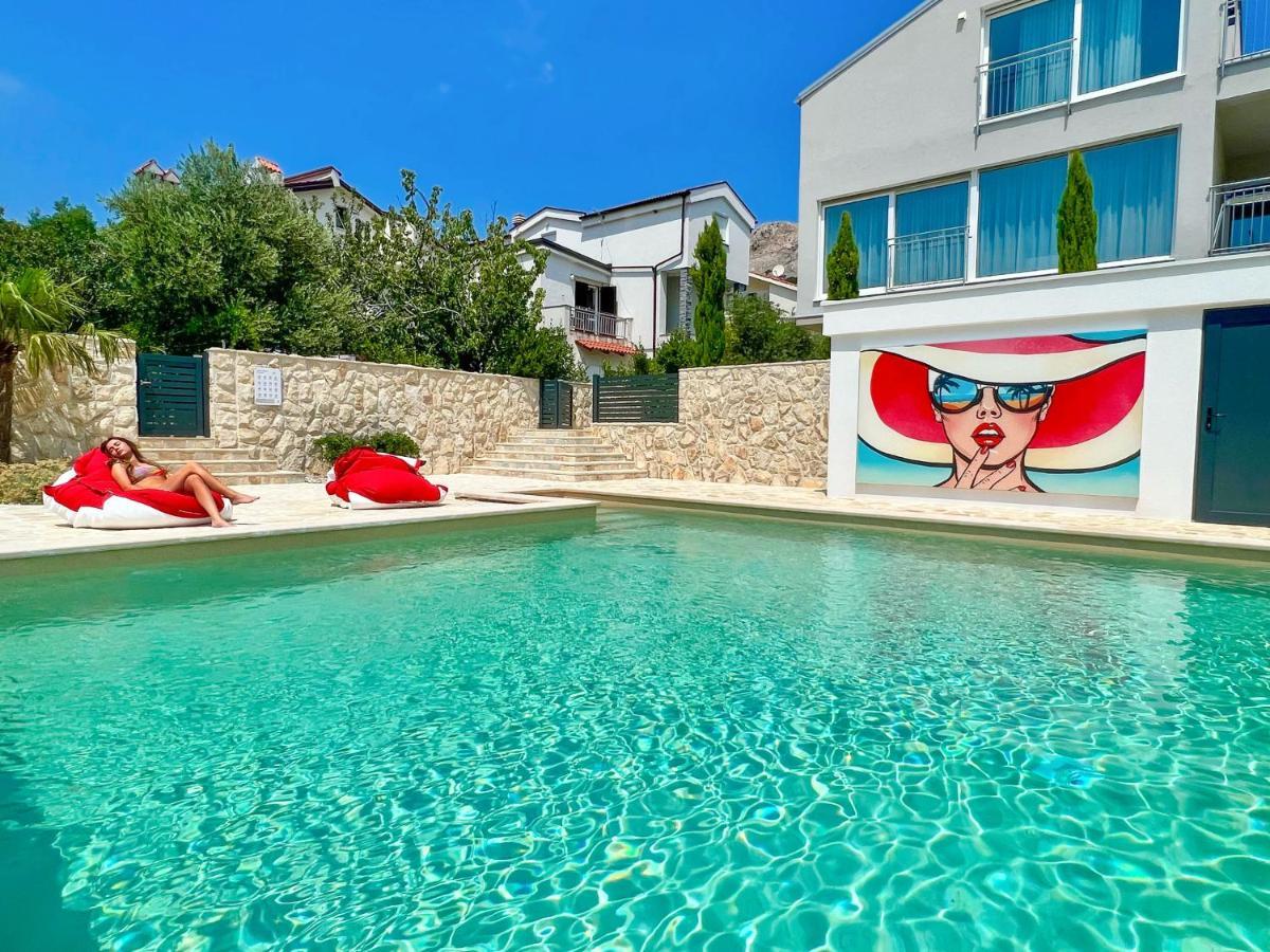 Apartment Baska Mit Poolarea - Krk, Kroatien Baška Exterior foto