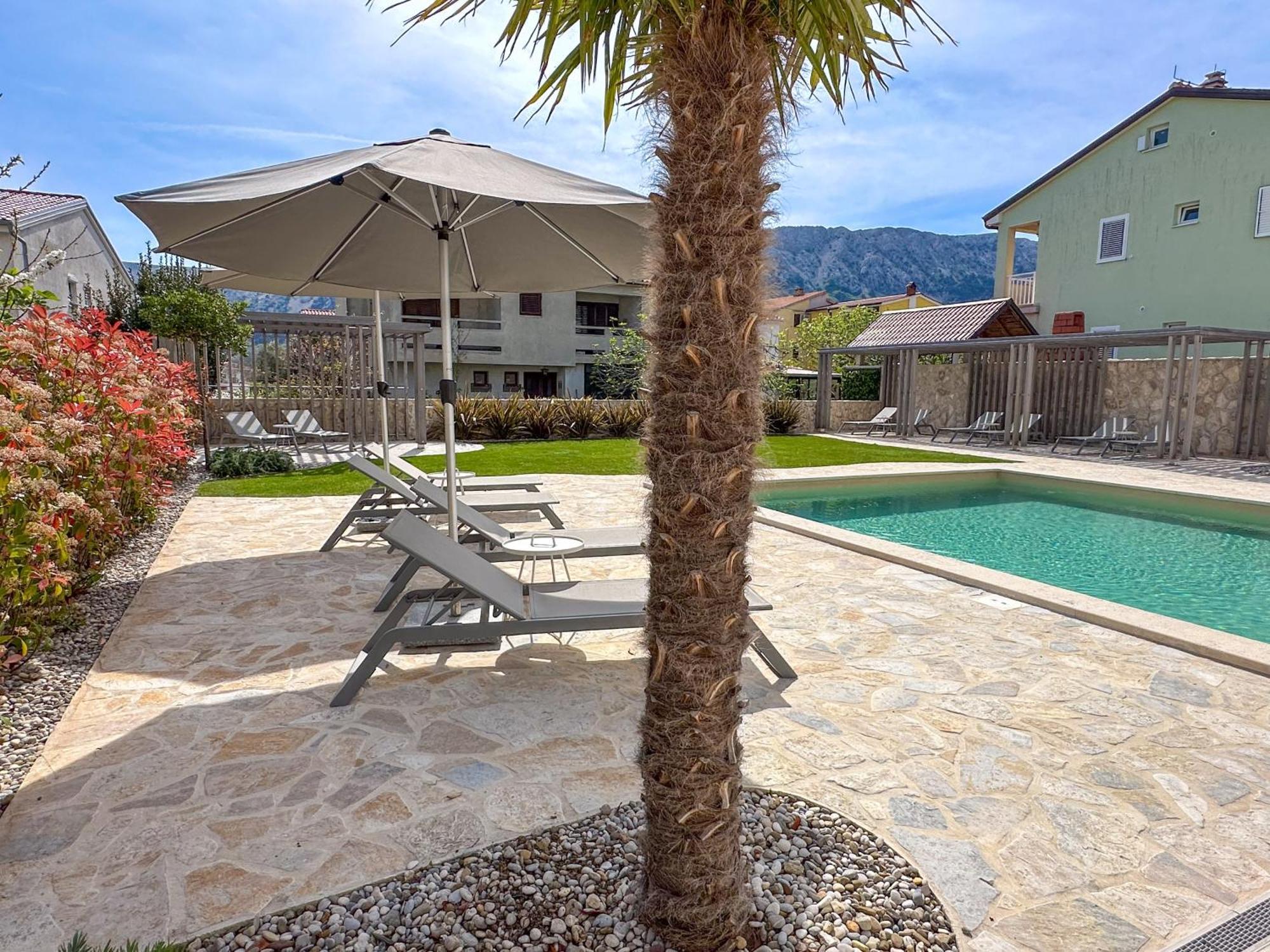 Apartment Baska Mit Poolarea - Krk, Kroatien Baška Exterior foto